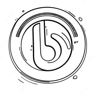 Tik Tok Logo Coloring Page 10511-8724