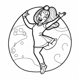 Dancing Tik Tok Star Coloring Page 10512-8725