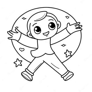 Dancing Tik Tok Star Coloring Page 10512-8726