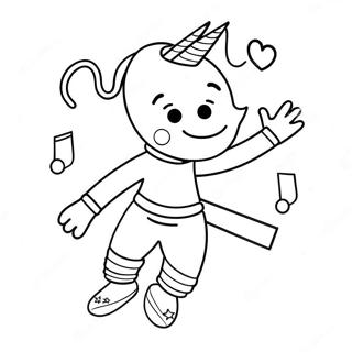 Dancing Tik Tok Star Coloring Page 10512-8727