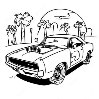 Dodge Charger Sports Car Coloring Page 1051-832