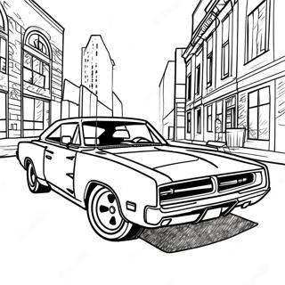 Classic Dodge Charger Coloring Page 1052-833