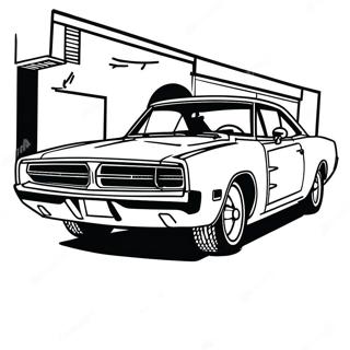 Classic Dodge Charger Coloring Page 1052-834