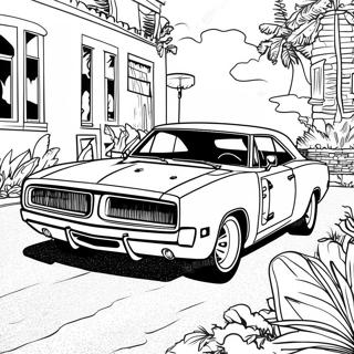 Classic Dodge Charger Coloring Page 1052-836