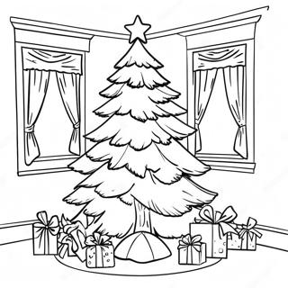 Vintage Christmas Tree Coloring Page 10541-42915