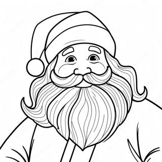 Charming Vintage Santa Claus Coloring Page 10542-8746