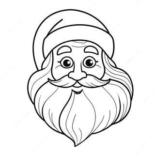 Charming Vintage Santa Claus Coloring Page 10542-8748