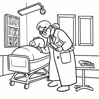 Busy Doctor In Hospital Coloring Page 10572-8773