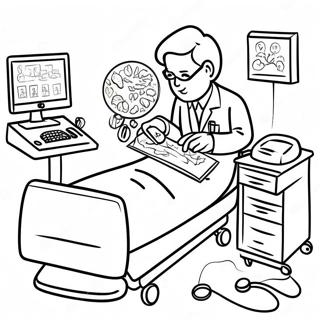 Busy Doctor In Hospital Coloring Page 10572-8774