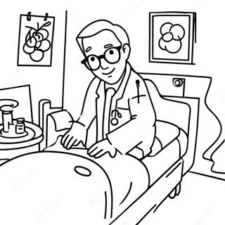 Busy Doctor In Hospital Coloring Page 10572-8776