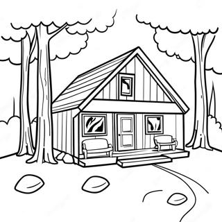 Cabin Coloring Pages