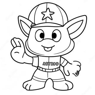 Cute Astros Mascot Coloring Page 10622-8811