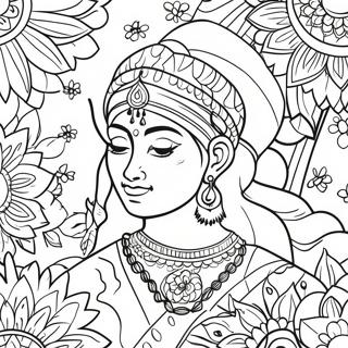 Colorful Indian Festival Coloring Page 10632-42918