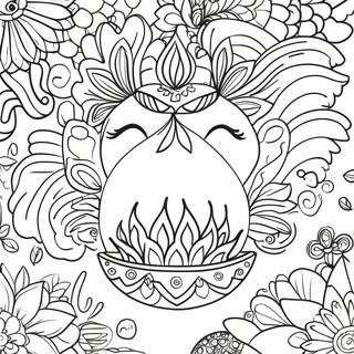 Colorful Indian Festival Coloring Page 10632-42920