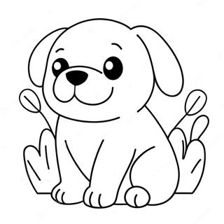 Kawaii Dog Coloring Pages