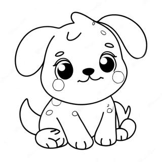 Kawaii Dog Coloring Page 10641-8819