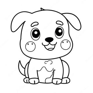 Kawaii Dog Coloring Page 10641-8820