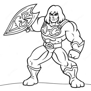 He Man In Action Coloring Page 10652-8829