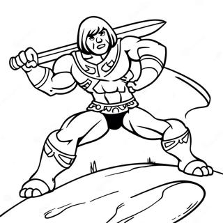 He Man In Action Coloring Page 10652-8830