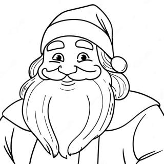 Festive Santa Claus Coloring Page 10662-8837