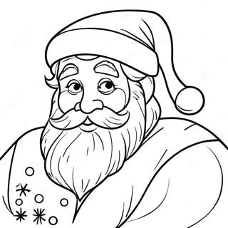 Festive Santa Claus Coloring Page 10662-8838