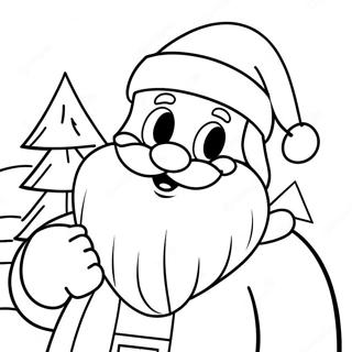 Festive Santa Claus Coloring Page 10662-8839