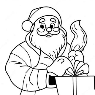 Festive Santa Claus Coloring Page 10662-8840