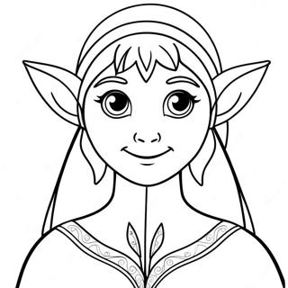 Elf Coloring Page 1071-850