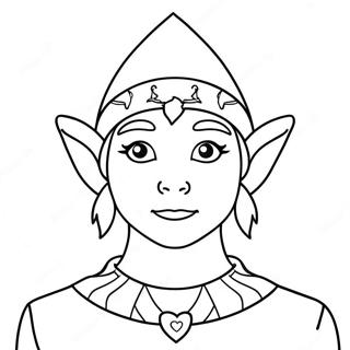 Elf Coloring Page 1071-851