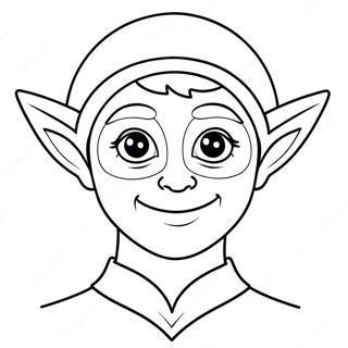 Elf Coloring Page 1071-852