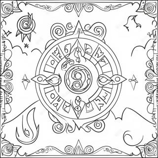 Mystical Tarot Symbols Coloring Page 10722-8885