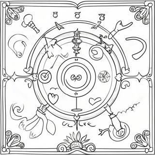 Mystical Tarot Symbols Coloring Page 10722-8886