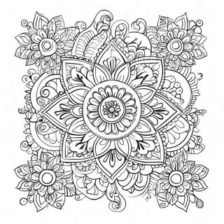 Rangoli Coloring Pages