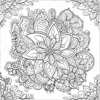 Intricate Rangoli Design Coloring Page 10742-8899