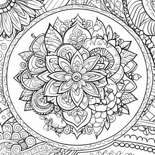 Self Care Mandala Coloring Page 10761-8916