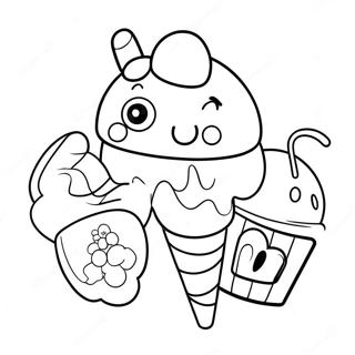 Ice Cream Peppa Pig Coloring Pages