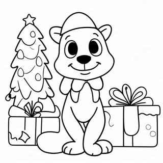 Bluey Christmas Coloring Pages