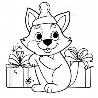 Bluey Christmas Coloring Page 10781-8931