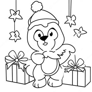 Bluey Christmas Coloring Page 10781-8932