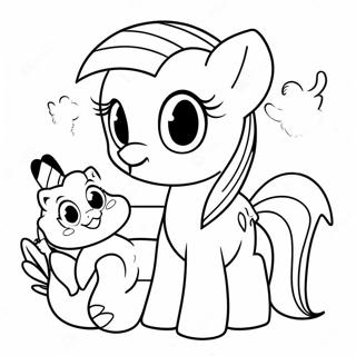 Fluttershy With Cute Animals Coloring Page 10792-8941