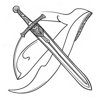 Sword Coloring Page 1081-854