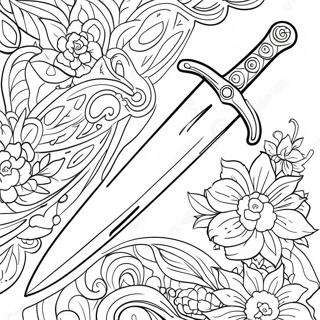 Sword Coloring Page 1081-855