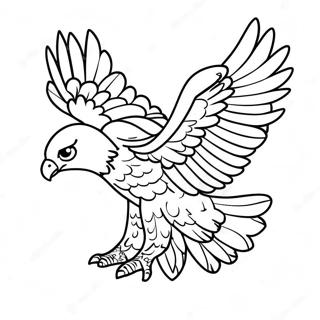 Majestic Hawk Flying Coloring Page 10822-8961