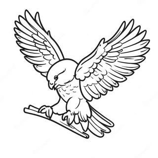 Majestic Hawk Flying Coloring Page 10822-8962