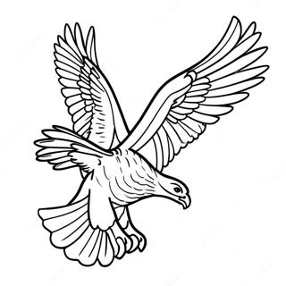 Majestic Hawk Flying Coloring Page 10822-8964