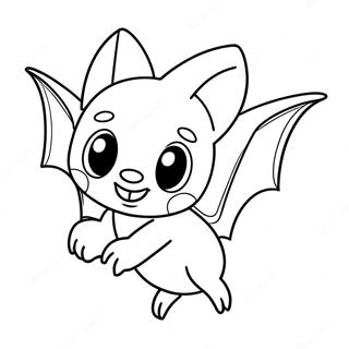 Cute Rouge The Bat Flying Coloring Page 10852-8989