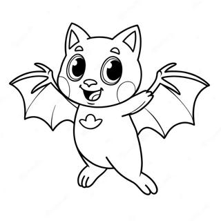 Cute Rouge The Bat Flying Coloring Page 10852-8992