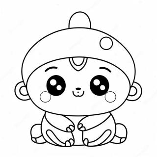 Cute Kawaii Japanese Character Coloring Page 10862-8996