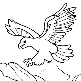 Majestic Bald Eagle In Flight Coloring Page 10882-9014