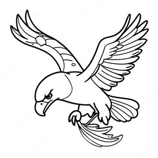 Majestic Bald Eagle In Flight Coloring Page 10882-9015